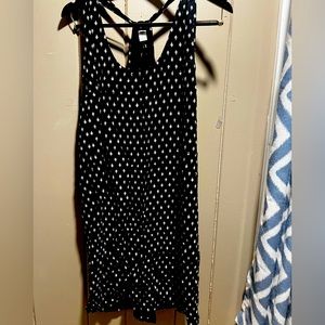 Old navy XL black dress with white paisley print